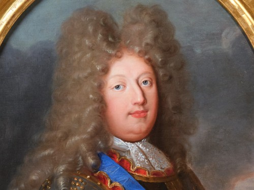 Antiquités - Portrait of prince Louis of France, studio of Hyacinthe Rigaud, circa 1700