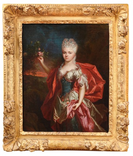 Une jeune femme en Flore, attribué à Jacob van Schuppen (1669-1751), Paris, vers 1710