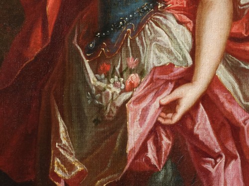Tableaux et dessins Tableaux XVIIIe siècle - Une jeune femme en Flore, attribué à Jacob van Schuppen (1669-1751), Paris, vers 1710