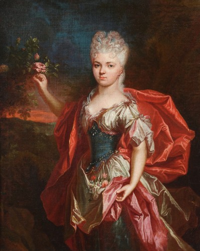 Une jeune femme en Flore, attribué à Jacob van Schuppen (1669-1751), Paris, vers 1710 - Galerie Nicolas Lenté