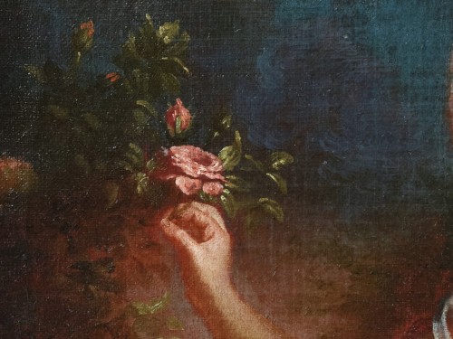 XVIIIe siècle - Une jeune femme en Flore, attribué à Jacob van Schuppen (1669-1751), Paris, vers 1710