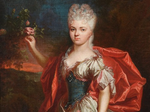 Louis XIV - Une jeune femme en Flore, attribué à Jacob van Schuppen (1669-1751), Paris, vers 1710