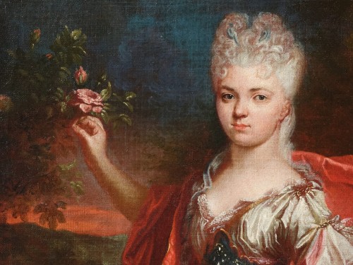 Antiquités - Une jeune femme en Flore, attribué à Jacob van Schuppen (1669-1751), Paris, vers 1710