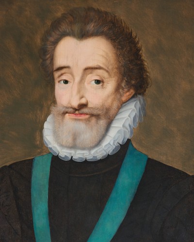 Paintings & Drawings  - Henri IV, King of France, attributed to François Quesnel, Paris circa 1600