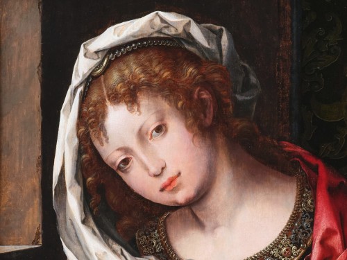 Tableaux et dessins Tableaux XVIe siècle - Vierge à l’Enfant, atelier de Jan Gossaert (1478-1532), Anvers XVIe siècle