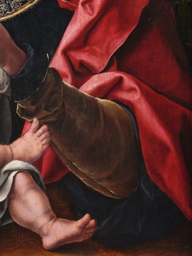 Antiquités - Vierge à l’Enfant, atelier de Jan Gossaert (1478-1532), Anvers XVIe siècle