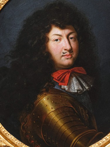 Portrait of king Louis XIV - studio of Pierre MIGNARD  (1612-1695), 17th c. - Paintings & Drawings Style Louis XIV
