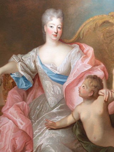 Portrait de la duchesse de Berry en Vénus - Pierre Gobert (1662-1744) - Tableaux et dessins Style Régence