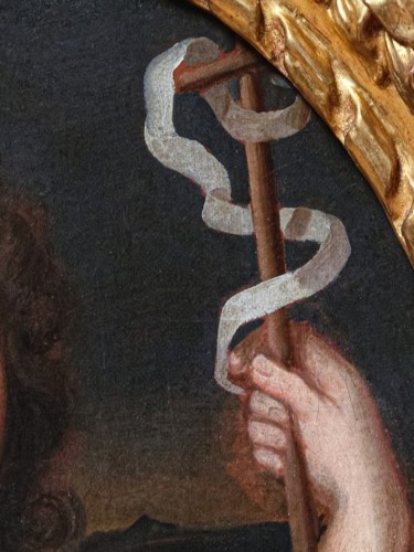 XVIIe siècle - Portrait d’homme en Saint Jean-Baptiste, école française du XVIIe siècle