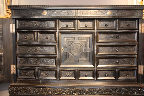 Louis XIII - French ebony and ebonized wood Cabinet, Paris, first half 17th century