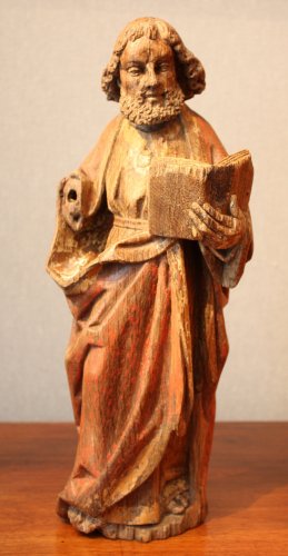 Saint Paul in oak with remains of polychromy, Flanders 15th century