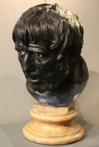 Antiquités - An early 19th century Italian bronze bust of Seneca