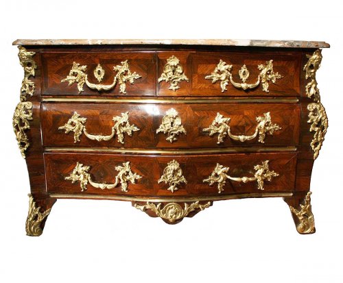 A Louis XV 18th c. commode tombeau stamped M. Criaerd