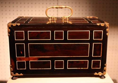  - An Italian 17th century ebony and ivory inlaid cabinet