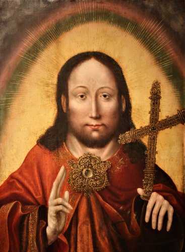 Christ Salvator Mundi, circa 1520, workshop of Quentin Matsys