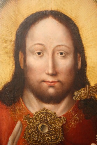 Antiquités - Christ Salvator Mundi, circa 1520, workshop of Quentin Matsys