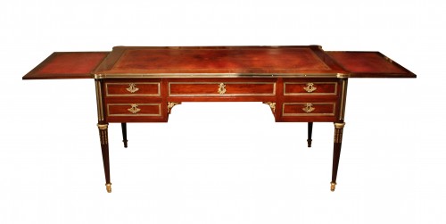 18th century Louis XVI Mahogany Bureau plat stamped G. DESTER - Furniture Style Louis XVI