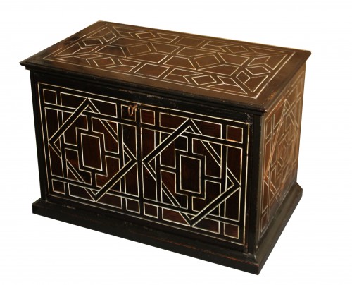 Furniture  - 17th Century Italian Ivory And Ebony Inlaid Cabinet