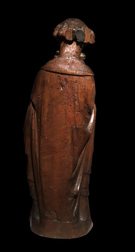 Antiquités - 14th C. German Limewood Figure Of St Peter