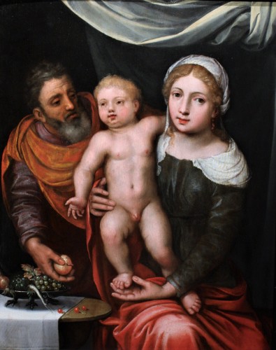 Sainte Famille - École Anversoise du XVIe siècle - huile sur panneau