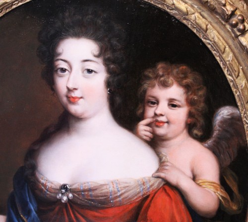 Portrait de la Princesse de Conti en Vénus - Atelier de Pierre Mignard, époque XVIIe - Tableaux et dessins Style Louis XIV