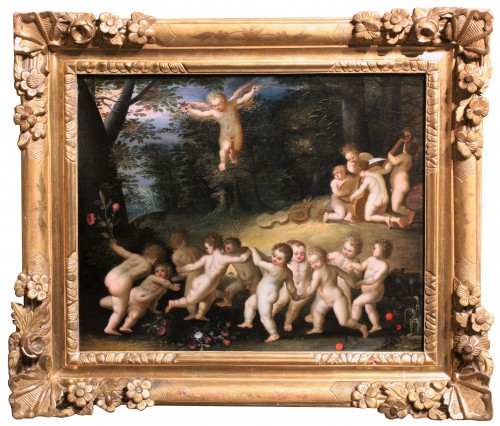 Putti dancing - attributed to Hendrick van Balen - Paintings & Drawings Style Louis XIII