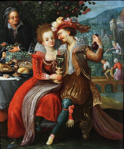Le banquet - Attribué à Louis de Caullery (1580-1621)