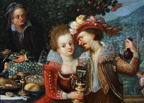 Le banquet - Attribué à Louis de Caullery (1580-1621) - Galerie Nicolas Lenté