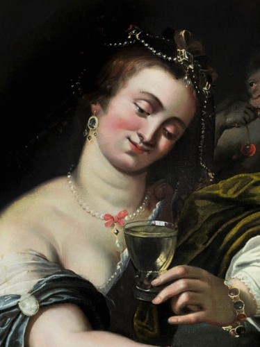 17th century - Allegory of Taste - Attributed to A. Janssens (1575-1632)