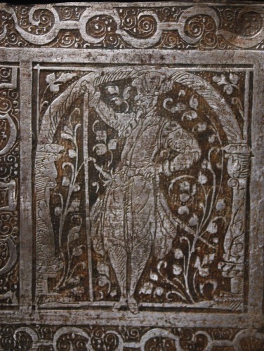 Antiquités - Coffret en fer gravé, Nuremberg époque Renaissance fin du XVIe