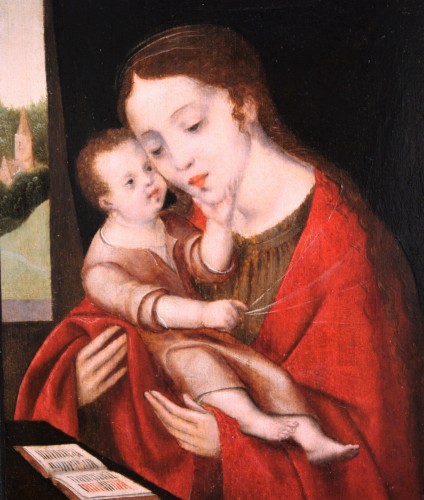 Vierge à l'enfant - école Anversoise du XVIe siÈcle, entourage de Cornelis Van Cleve