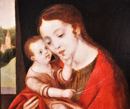 Tableaux et dessins Tableaux XVIe siècle - Vierge à l'enfant - école Anversoise du XVIe siÈcle