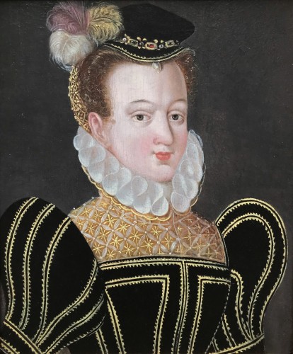 Élisabeth d’Autriche - Entourage de François Clouet, XVIe siecle - Galerie Nicolas Lenté