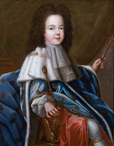 Portrait of Louis XV as a child, workshop of Pierre Gobert  c. 1716 - Paintings & Drawings Style Louis XV