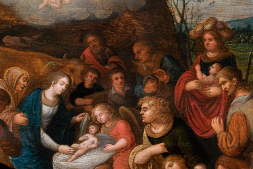 Adoration des bergers, atelier de L. de Caullery, début du XVIIe siecle - Louis XIII