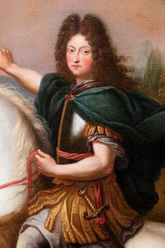 Equestrian portrait of Philippe of Orleans, workshop of Pierre Mignard - 