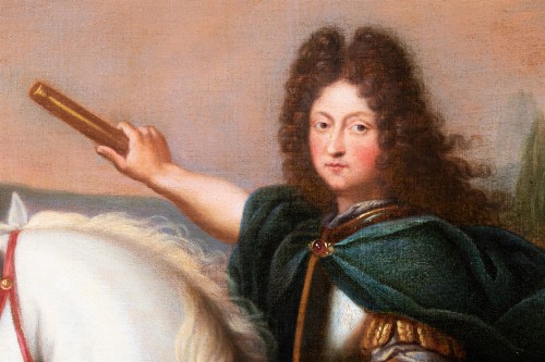Equestrian portrait of Philippe of Orleans, workshop of Pierre Mignard - Louis XIV
