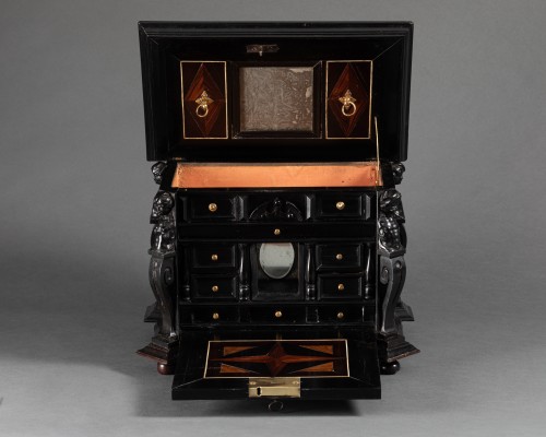 Furniture  - An Antwerp 17th c. ebony jewel cabinet