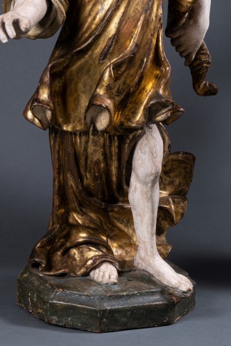 Antiquités - Paire d’anges céroféraires, XVIIe siècle Italie du Nord