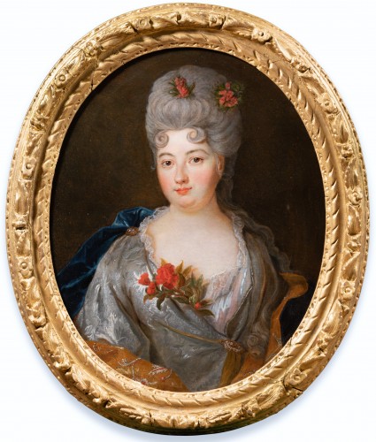 An 18th c. portrait of Mme de Rignac, workshop of N. de Largilliere