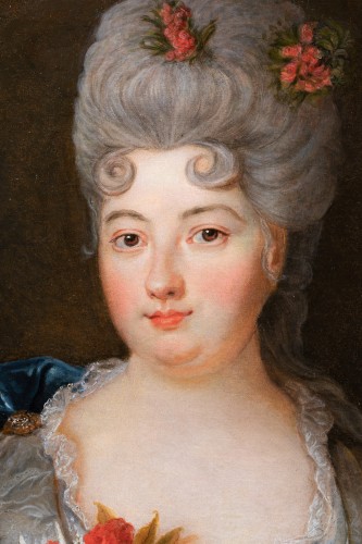 Tableaux et dessins Tableaux XVIIIe siècle - Portrait de Mme de Rignac, atelier de Nicolas de Largillière, époque Louis XIV