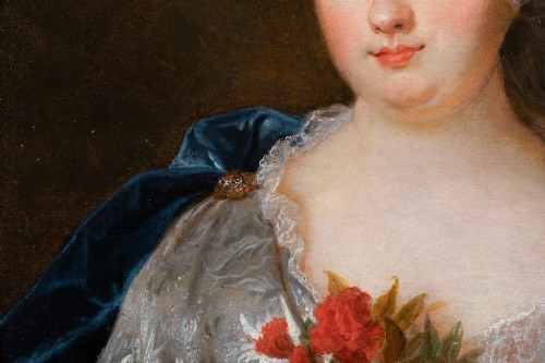 An 18th c. portrait of Mme de Rignac, workshop of N. de Largilliere - 