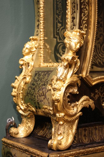 Horlogerie Cartel - Cartel d'applique en marqueterie Boulle, époque Régence