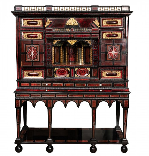 An Antwerp Louis XIV 17th c. tortoiseshell cabinet, 