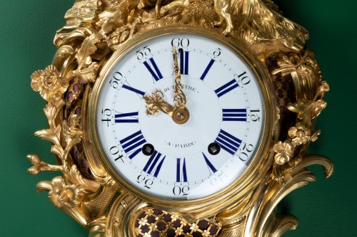 A Louis XV &quot;fox hunt&quot; cartel clock signed Dutertre - 