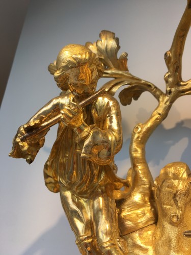 Important cartel en bronze doré d’époque Louis XV - Galerie Nicolas Lenté