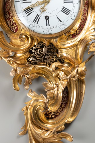 Antiquités - A Louis XV gilt bronze cartel clock