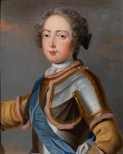 Portrait of young Louis XV, cercle of J. B. Van Loo circa 1730 - Paintings & Drawings Style Louis XV