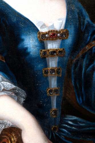 Antiquités - Portrait de Marie-Louise d’Orléans, attribué a Pierre Mignard