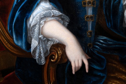 Antiquités - Portrait de Marie-Louise d’Orléans, attribué a Pierre Mignard